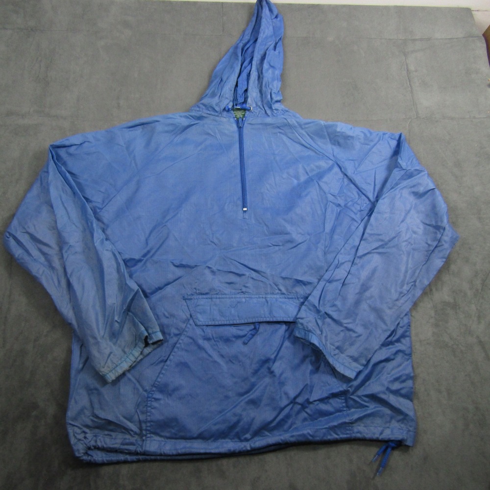 MV Sport Windbreaker Pullover Mens Large Blue Official Graphic Ripstop Jacket